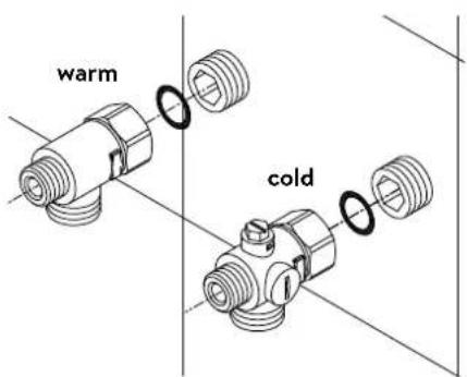 Clage DSX Touch - Thoroughly rinse the water supply pipes before installation to remove soiling from the pipes. - 2