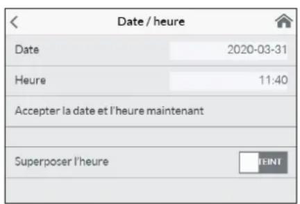 Clage DSX Touch - Réglages - 1