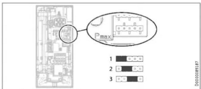 STIEBEL ELTRON DEL 27 Plus - Régler la puissance de raccordement par un cavalier, uniquement pour le DEL 18/21/24 Plus - 1