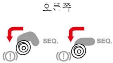 오른쪽 (●) SEQ. (●) SEQ.
