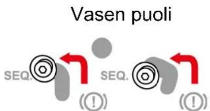 Vasen puoli SEQ. ( ! ) SEQ. ( ! )