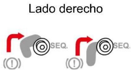 Lado derecho (●) SEQ. (●) SEQ.