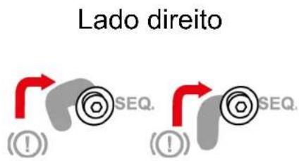 Lado direito (●) SEQ. (●) SEQ.