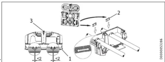 STIEBEL ELTRON DHE 18/21/24 - Montage Rückwand-Unterteil bei Aufputz-Schraubanschluss - 1