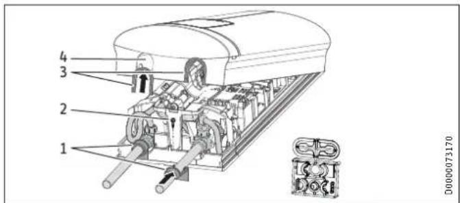 STIEBEL ELTRON DHE 18/21/24 - Pose du capot dans le cas d'une installation hydraulique en saillie - 1