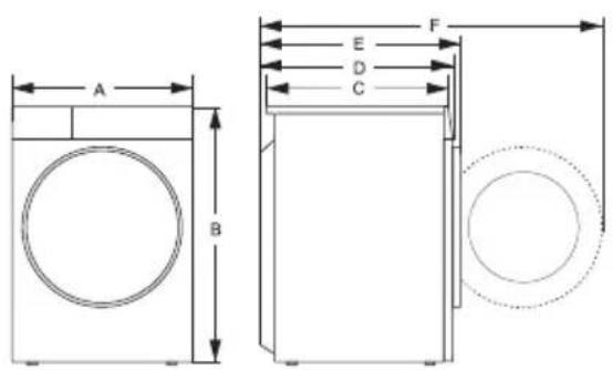 HISENSE DH5S102BW - Wymiary (mm) - 1