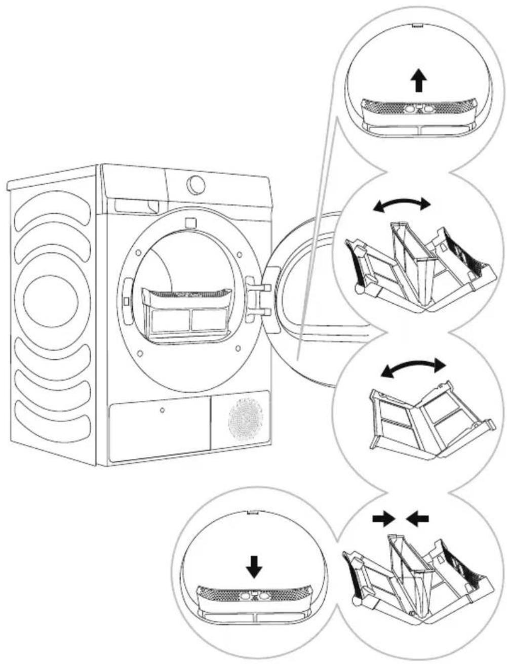 HISENSE DH5S102BW - CZYSZCZENIE FILTRA SIATKOWEGO W DRZWICZKACH - 1