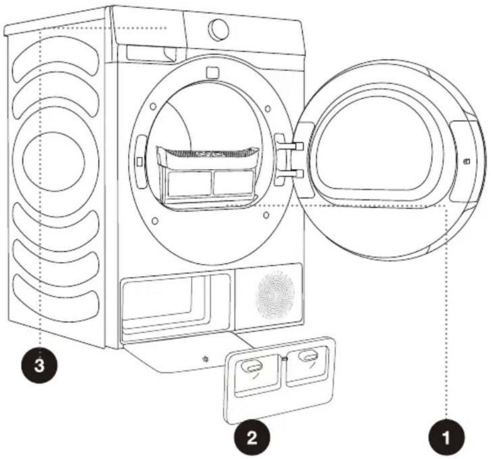 HISENSE DH5S102BW - ⚠️ Przed czyszczeniem odłącz suszarkę od prądu. - 1