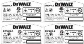 DEWALT DW0811 - Etiquetas de advertencia - 4