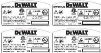 DEWALT DW0811 - Etiquetas de Advertência - 1
