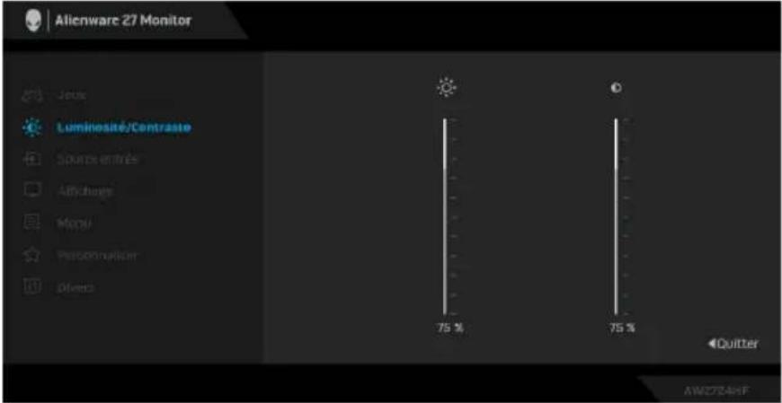 ALIENWARE AW2724HF - Mode console REMARQUE : Mode console est uniquement pour HDMI. Les modes préréglés ne sont pas disponibles quand le Mode console est sur « Allumé ». - 3