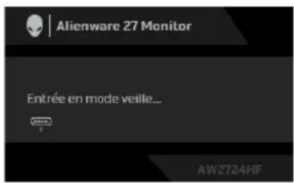 ALIENWARE AW2724HF - Messages d'avertissement OSD - 10
