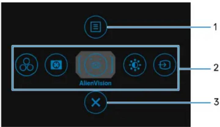 ALIENWARE AW2724HF - Accès au Lanceur de menu - 1