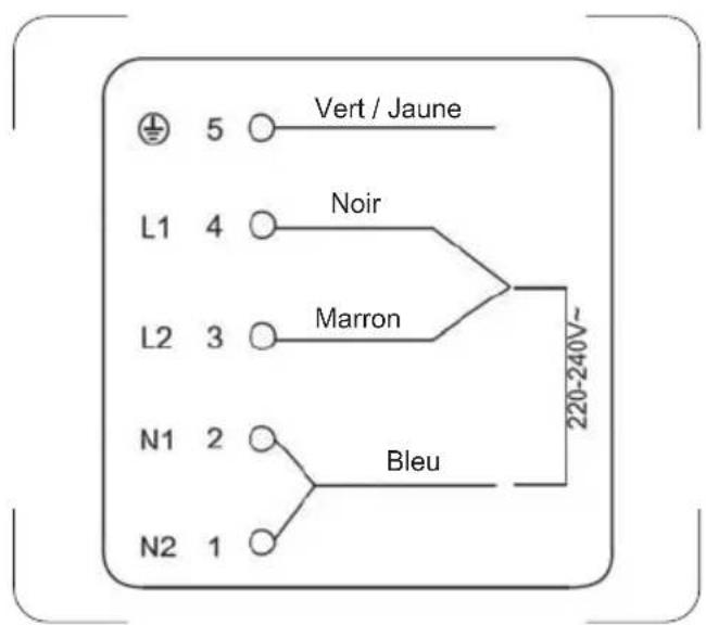 PROLINE IH3520 - Les fils du câble d'alimentation sont colorés selon le code suivant : Vert et Jaune = Terre Bleu = Neutre Marron et Noir = SOUS TENSION - 1