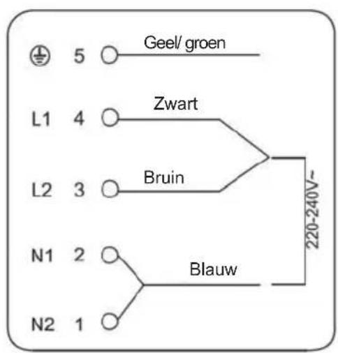 PROLINE IH3520 - De bedrading in het kabel is volgens de volgende kleurencode gekenmerkt: Groen en geel = Aarding Blauw = Neutraal Bruin en zwart = ONDER STROOM - 1