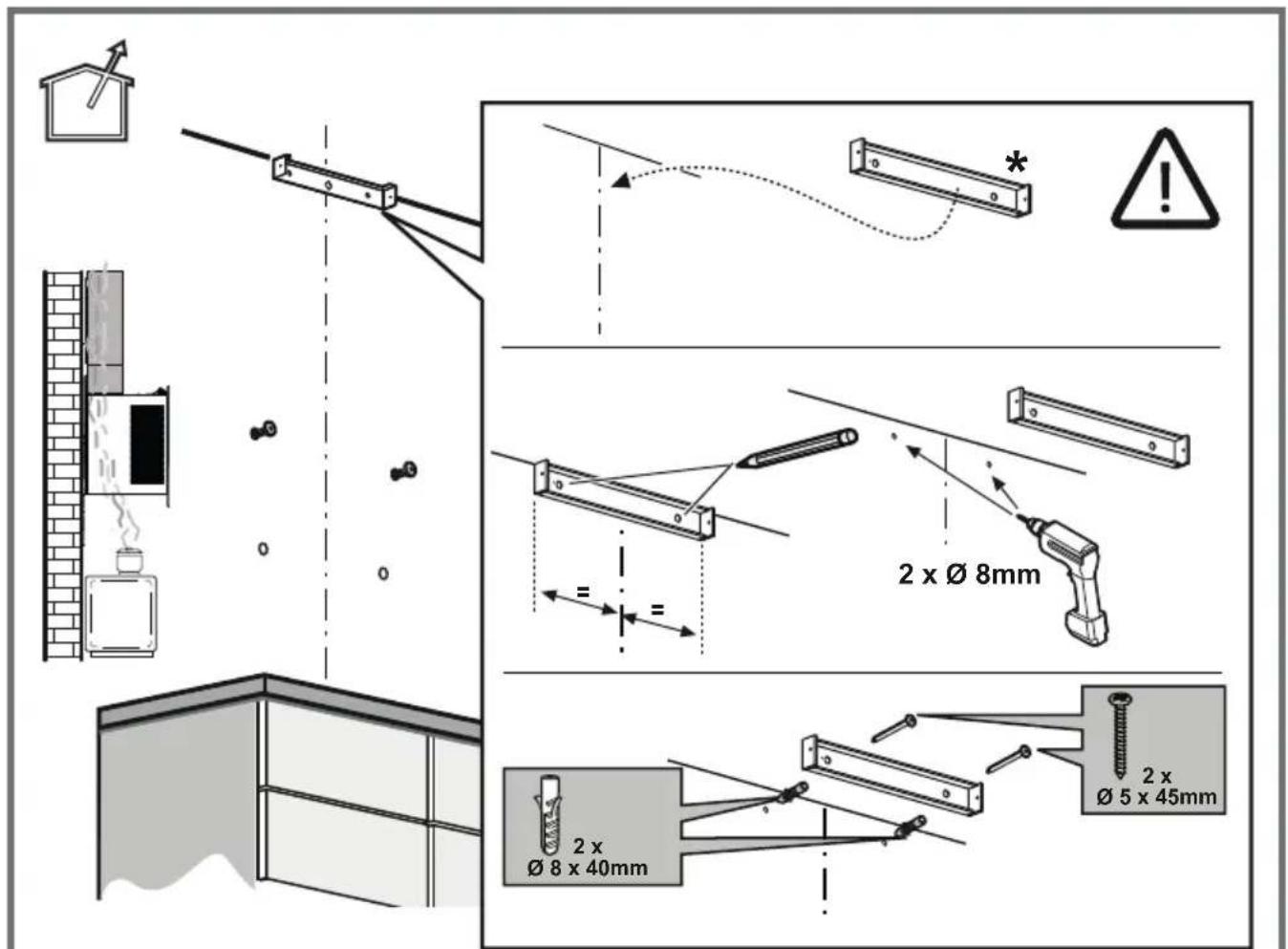 Technical diagram illustrating cable installation and dimensional tolerances for a wall-mounted device, with annotations in Chinese.