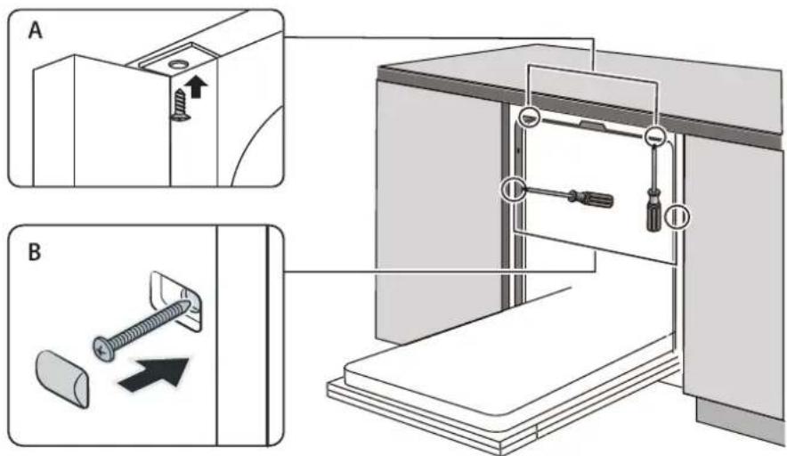 PROLINE PSI4720W-B-X - Fixer le lave-vaisselle en place - 1
