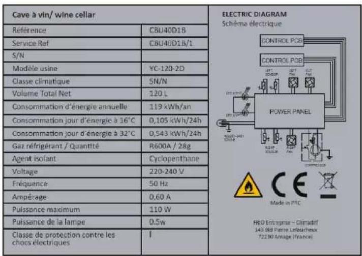 CLIMADIFF CBU40D1B - DATOS TÉCNICOS - 1