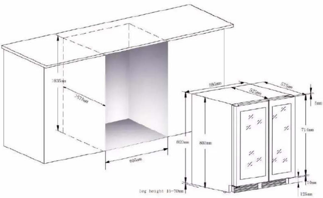 CLIMADIFF CBU40D1B - Einbauschema - 1