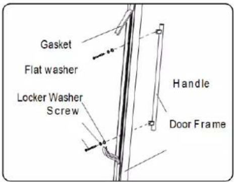 Gasket Flat washer Locker Washer Screw Handle Door Frame