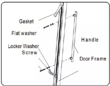 Gasket Flat washer Locker Washer Screw Handle Door Frame