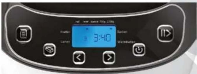 UNOLD Backmeister Design 68011 - ACLARACIONES SOBRE EL PANEL DE CONTROL - 1