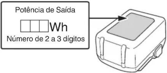 Potência de Saída Wh Número de 2 a 3 dígitos