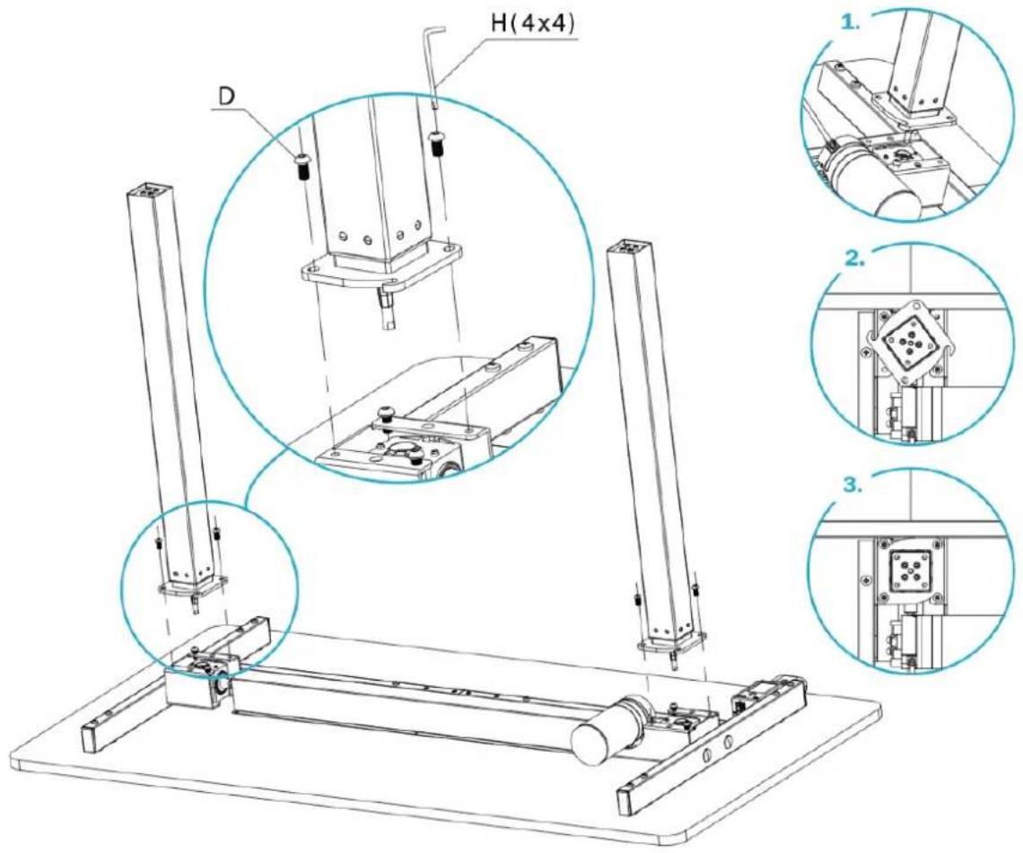 Digitus DA-90431 - Assemblage de la colonne de levage - 2