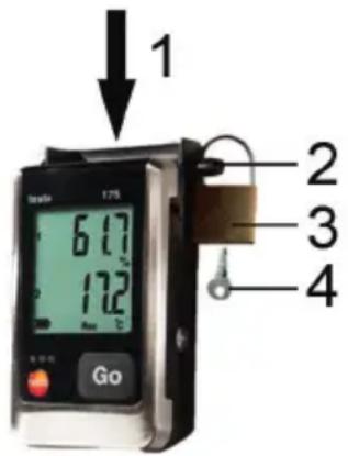 Testo 176 T4 - Securing the data logger - 1