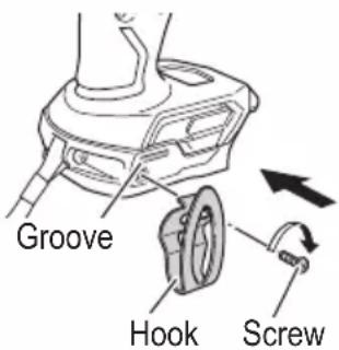 HiKOKI WR18DH - Removing the hook. - 2