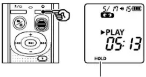 OLYMPUS VN-540PC - Configuration du mode HOLD - 1