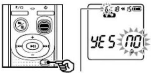 OLYMPUS VN-540PC - Suppression d'un seul fichier - 1