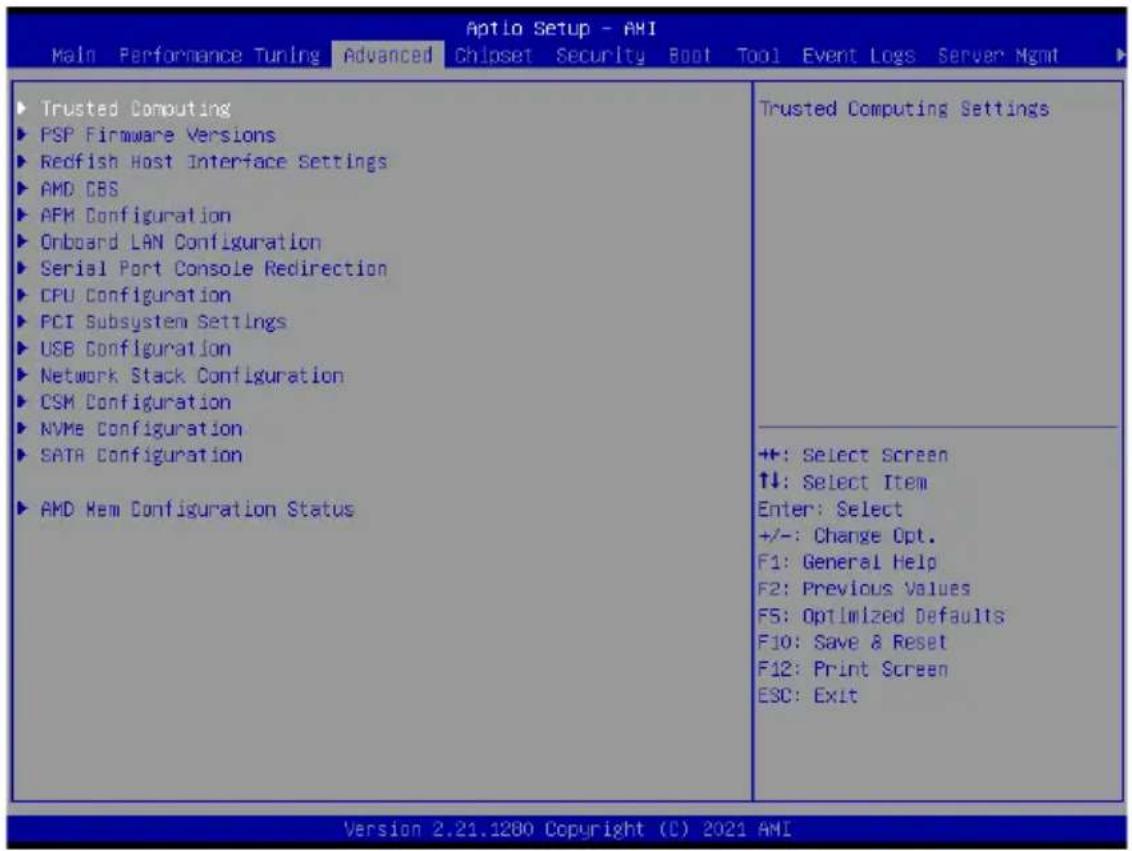 ASUS ESC4000A-E11 - 高级菜单（Advanced menu） - 2