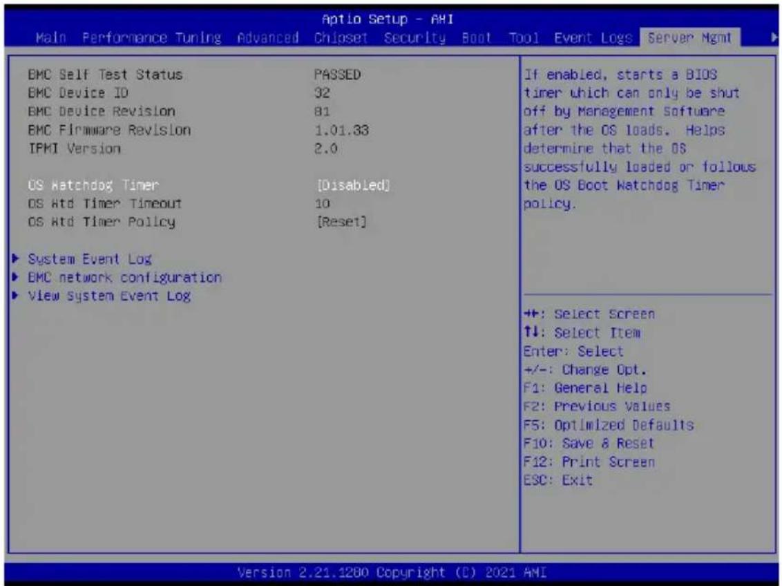 ASUS ESC4000A-E11 - 服务器管理菜单（Server Mgmt menu） - 1