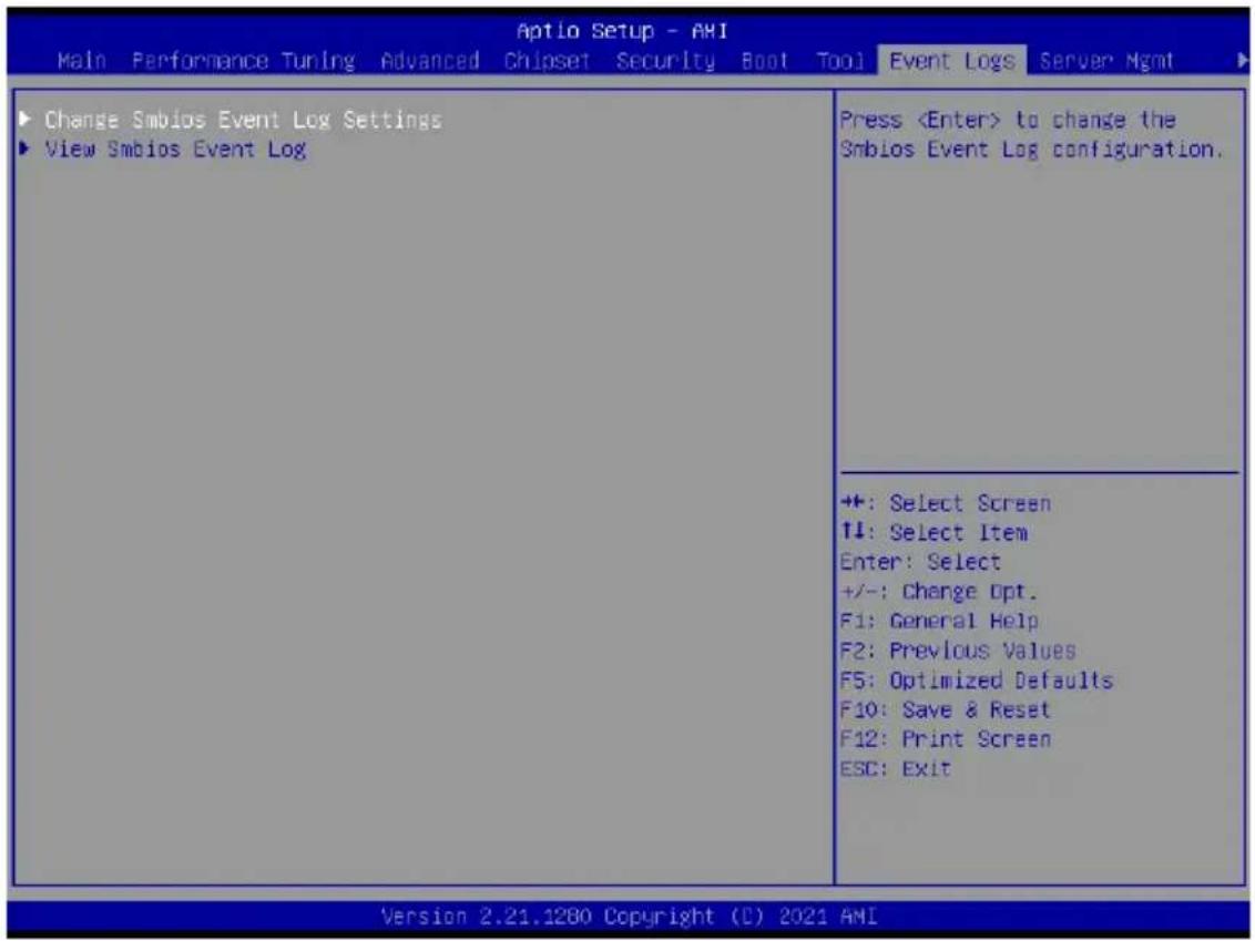 ASUS ESC4000A-E11 - 事件记录菜单（Event Logs menu） - 1