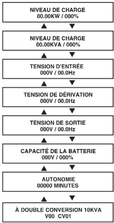 Tripp Lite SU10000RT3UPM - Informations affichage – mode à double conversion - 1
