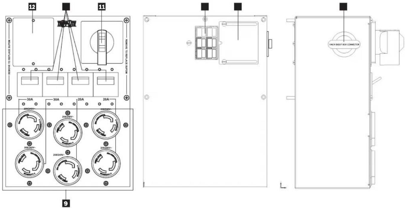 Tripp Lite SU10000RT3UPM - Características (panel trasero). Vea una descripción de los elementos en la página 32 - 2