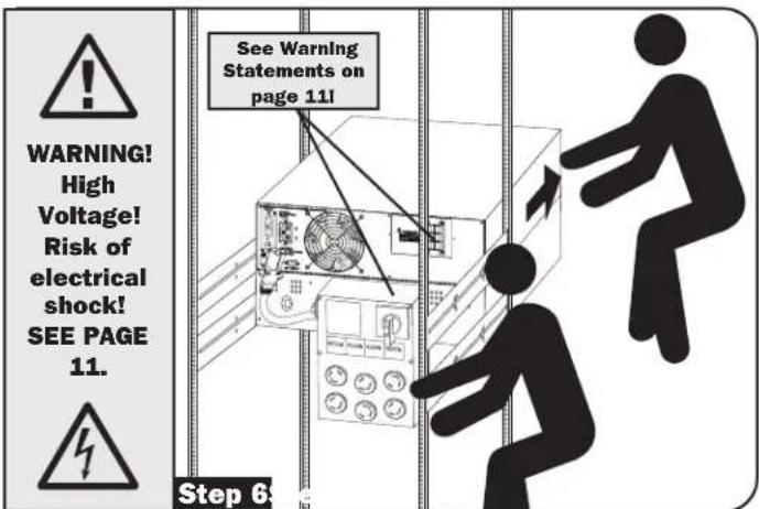 Tripp Lite SU10000RT3UPM - WARNING! High Voltage! Risk of electrical shock! SEE BELOW. - 5