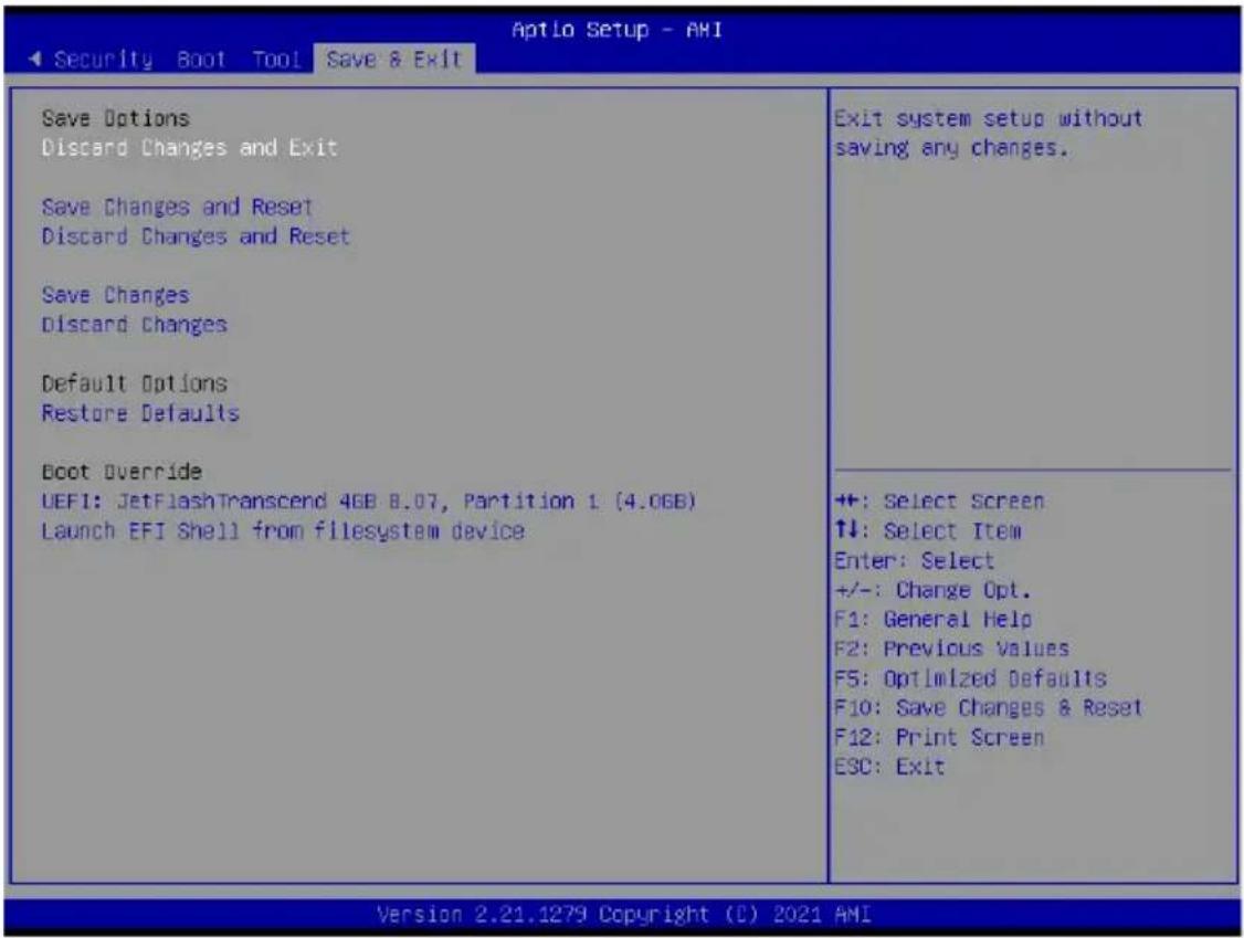 ASUS ESC4000-E10S - 退出 BIOS 程序（Exit） - 1