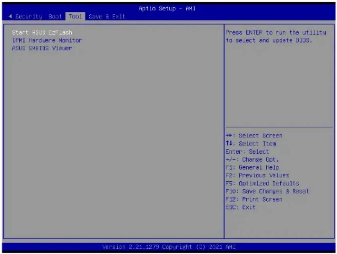 ASUS ESC4000-E10S - 工具菜单（Tool menu） - 1