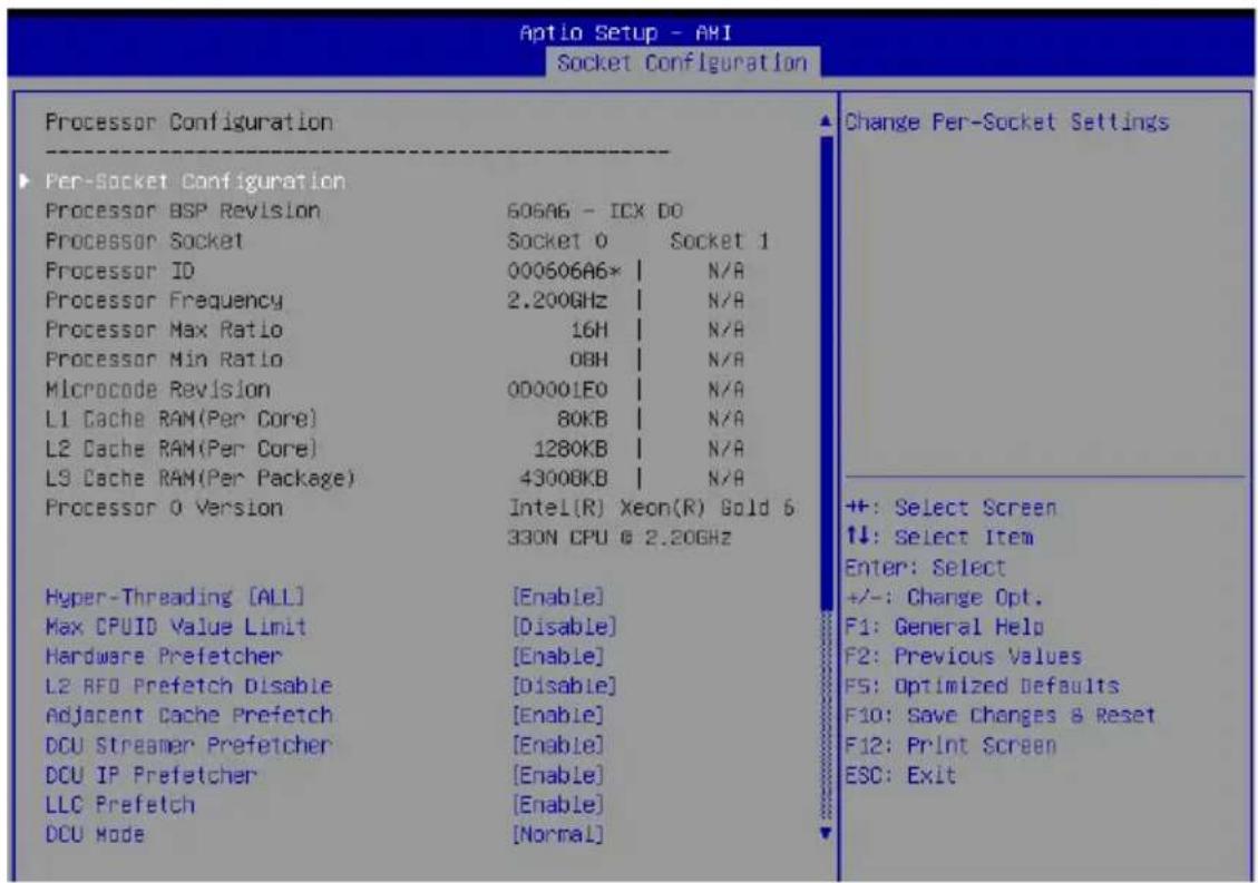 ASUS ESC4000-E10S - 处理器设置（Processor Configuration） - 1