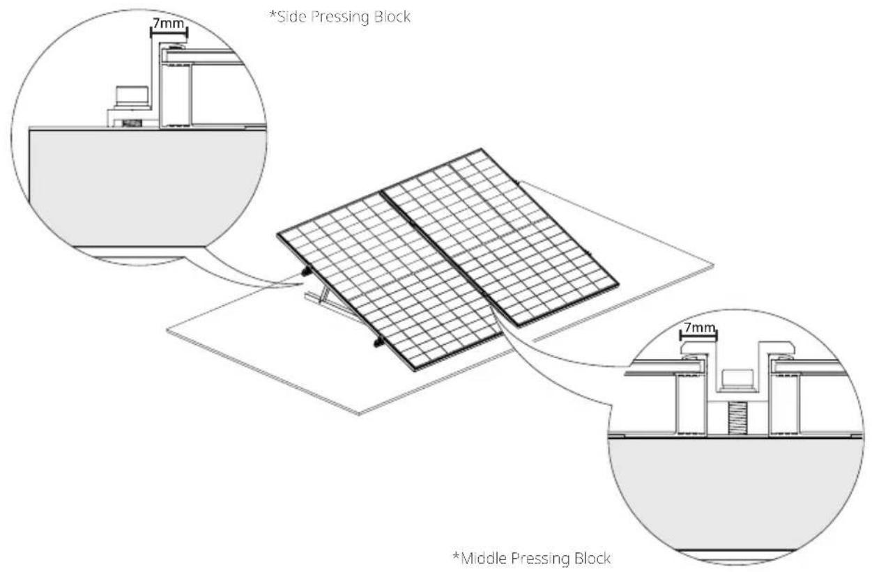 ECOFLOW Solar Panel 400W - Pressing Block Installation - 1