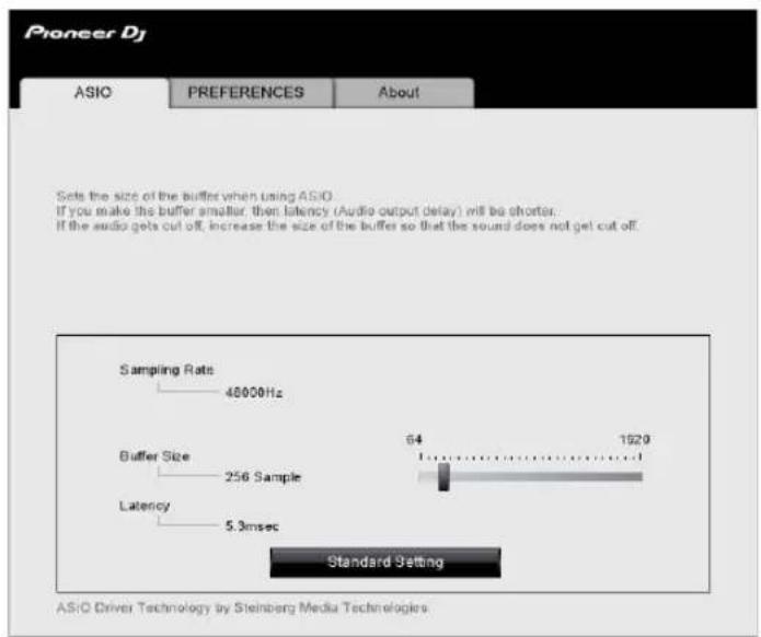 PIONEER DDJ-REV5 - Cliquez sur l'onglet [ASIO]. - 1