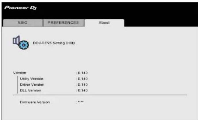 PIONEER DDJ-REV5 - Cliquez sur l'onglet [About]. - 1