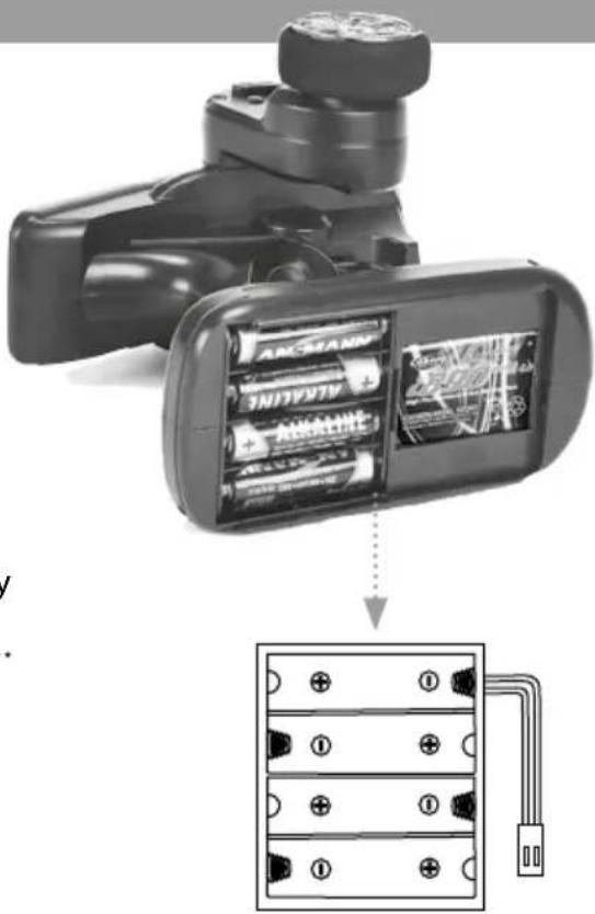Diagram showing battery pack installation process with labeled components and wiring diagram