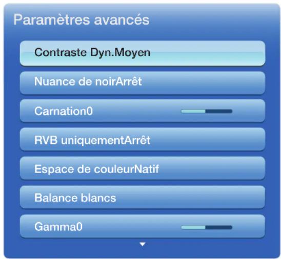 SAMSUNG PS51E498 - Paramètres avances - 1
