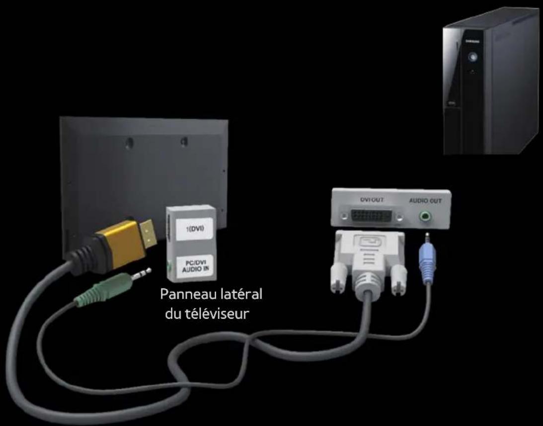 SAMSUNG PS51E6580 - Utilisation d'un câble HDMI/DVI - 2