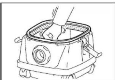 MAKITA XCV04 - Cleaning of cloth filter (for the cloth filter model) - 1