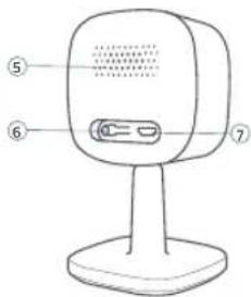 Diagram of a digital device with numbered parts labeled 5, 6, and 7 for identification.