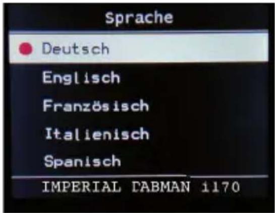 Imperial Dabman i170 - Sprachwahl - 1